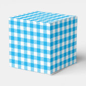 Rustieke Party Blue Plaid Gingham Country Wedding Bedankdoosjes (Achterkant)