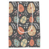 Rustieke Pasen Gift Bag – Donker Pastelei Patroon Medium Cadeauzakje (Achterkant)