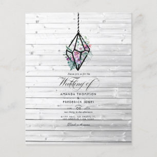 Rustieke Pastel Bloem Terrarium Tuin Bruiloft Flyer