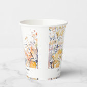 Rustieke Pastel Geel Herfst Herfst Landschap Bruil Papieren Bekers (Links)