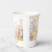 Rustieke Pastel Geel Herfst Herfst Landschap Bruil Papieren Bekers (Rechts)