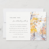 Rustieke Pastel herfst Herfst Landschap Trouwdetai Bedankkaart