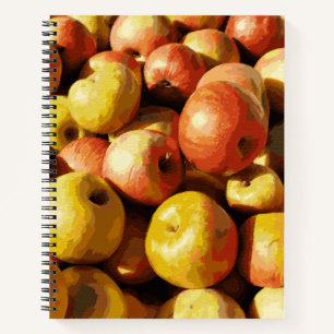 Rustieke Pastel Kleurrijke Herfst Apple Orchard Oo Notitieboek
