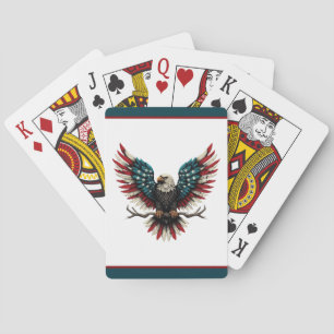 Rustieke patriottische Amerikaanse / USA zeearend Pokerkaarten