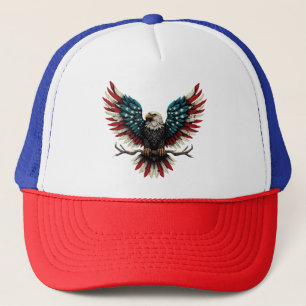 Rustieke patriottische Amerikaanse / USA zeearend Trucker Pet