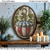 Rustieke Patriottische Pompoen voor Herfst DT6L De Tissuepapier