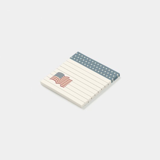 Rustieke Patriottische Verenigde Staten Flag Post  Post-it® Notes (Schuin)