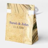 Rustieke Peacock Feather bruiloft gunst doos Bedankdoosjes (Achterkant)