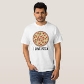 Rustieke peperoni pizza liefde Uw aangepaste tekst T-shirt (Voorkant volledig)