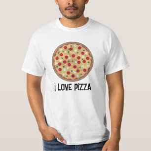 Rustieke peperoni pizza liefde Uw aangepaste tekst T-shirt
