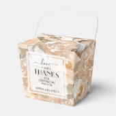 Rustieke perzik Waterverf bloemenbruiloft Bedankdoosjes (Voorkant Zijde)