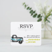 Rustieke Pickup Truck  Retro RSVP (Staand voorkant)