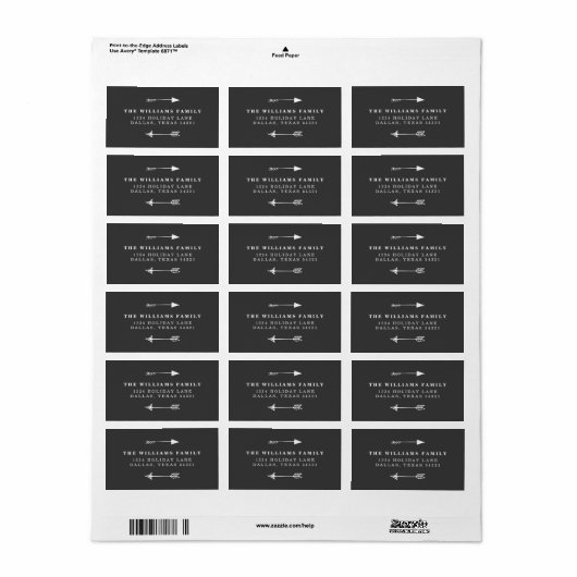 Rustieke pijl etiket (Full Sheet)