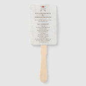 Rustieke Pijlen Rode Hart Trouwfeest Handwaaier (Voorkant)