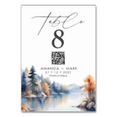 Rustieke Pijnbomen Avontuur Trouwtafel Nummer Kaart (Voorkant)