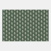 Rustieke pijnbomen en gepleegde kerst inpakpapier vel (Voorkant)