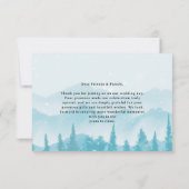 Rustieke Pine Forest Winter Wedding Bedankkaart (Achterkant)