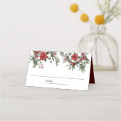 Rustieke Pine Poinsettia Bloemen Kerstmis (Voorkant)