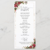 Rustieke Pine Poinsettia Bloemen Wedding Programma (Achterkant)