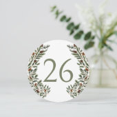 Rustieke Pine Tree Cone Winter Forest Tafelnummer (Staand voorkant)