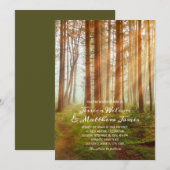 Rustieke Pine Tree Forest Summer Country Wedding Kaart (Voorkant / Achterkant)