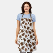 Rustieke Pinecone All-Over Print Schort (Gedragen)