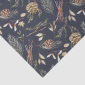 Rustieke Pinecone & Evergreen Kerstmispapier Tissuepapier (Detail)