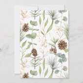 Rustieke Pinecones Verloving Foto Opslaan van de D Save The Date (Achterkant)