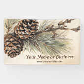 Rustieke Pinecones | Wouddennenappelbedrijf Spandoek (Horizontaal)