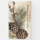 Rustieke Pinecones | Wouddennenappelbedrijf Spandoek (Verticaal)
