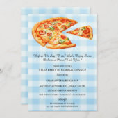 Rustieke Pizza bruiloft repetitie diner Kaart (Voorkant / Achterkant)