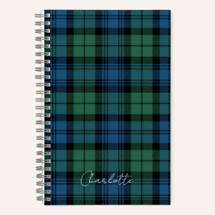 Rustieke Plaid Campbell Groen Blauw Tartan Notitieboek