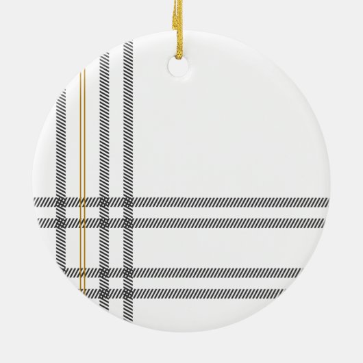 Rustieke Plaid Greenery Vakantiefoto Keramisch Ornament (Achterkant)