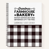 Rustieke Plaid Oma's Boerderij Bakkerij Recept Notitieboek (Voorkant)