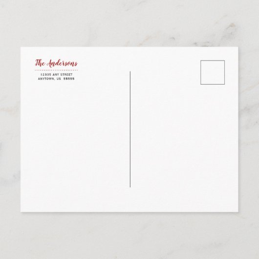 Rustieke Poinsettia | Sla de datum op Kerstfeest Aankondigingskaart (Achterkant)