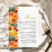 Rustieke Pompoen & Bloemen Bruiloft Menu