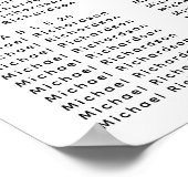 Rustieke Pompoen Botanische Bruiloft 30 Tafel Zitp Poster (Hoek)