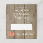 Rustieke Pompoen Faux Wood Herfst Happy Thanksgivi (Buitenkant ongevouwen)