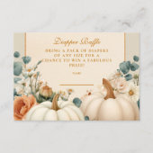 Rustieke pompoen Floralm Diapper Raffle Informatiekaartje (Voorkant)