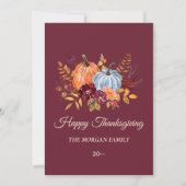 Rustieke pompoen Happy Thanksgiving vakantie Kaart (Voorkant)