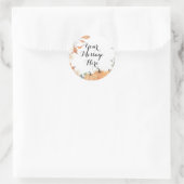 Rustieke Pompoen Herfst Verliefd Uw Bericht Hier Ronde Sticker (Tas)