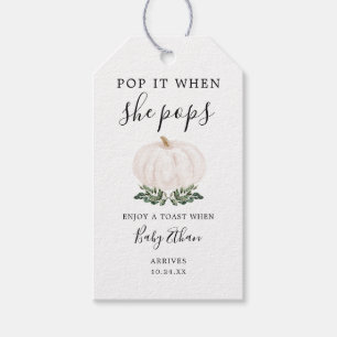 Rustieke Pompoen Knal Het Als Ze Knalt Baby Shower Cadeaulabel