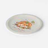 Rustieke Pompoen Papier Bord Baby shower Herfst He (Gekanteld)