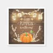 Rustieke pompoen papier servetten Herfst houten do (Voorkant)