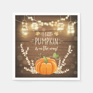 Rustieke pompoen papier servetten Herfst houten do