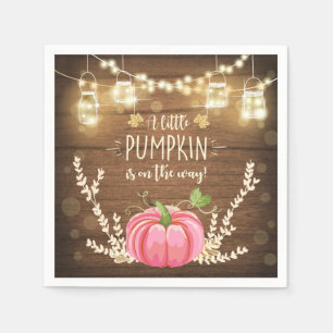 Rustieke pompoen papier servetten Herfst houten do