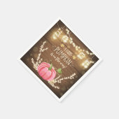 Rustieke pompoen papier servetten Herfst houten do (Hoek)