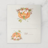 Rustieke Pompoen Plaats Kaart Herfst Herfst Douche (Buitenkant ongevouwen)