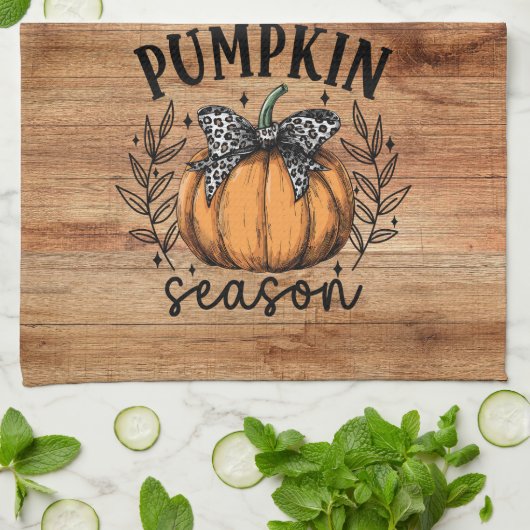 Rustieke Pompoen Seizoen Herfst Thanksgiving Theedoek (Gevouwen)