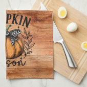 Rustieke Pompoen Seizoen Herfst Thanksgiving Theedoek (Quarter Fold)